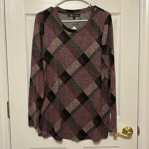 Loramendi Plaid Long Sleeve Top